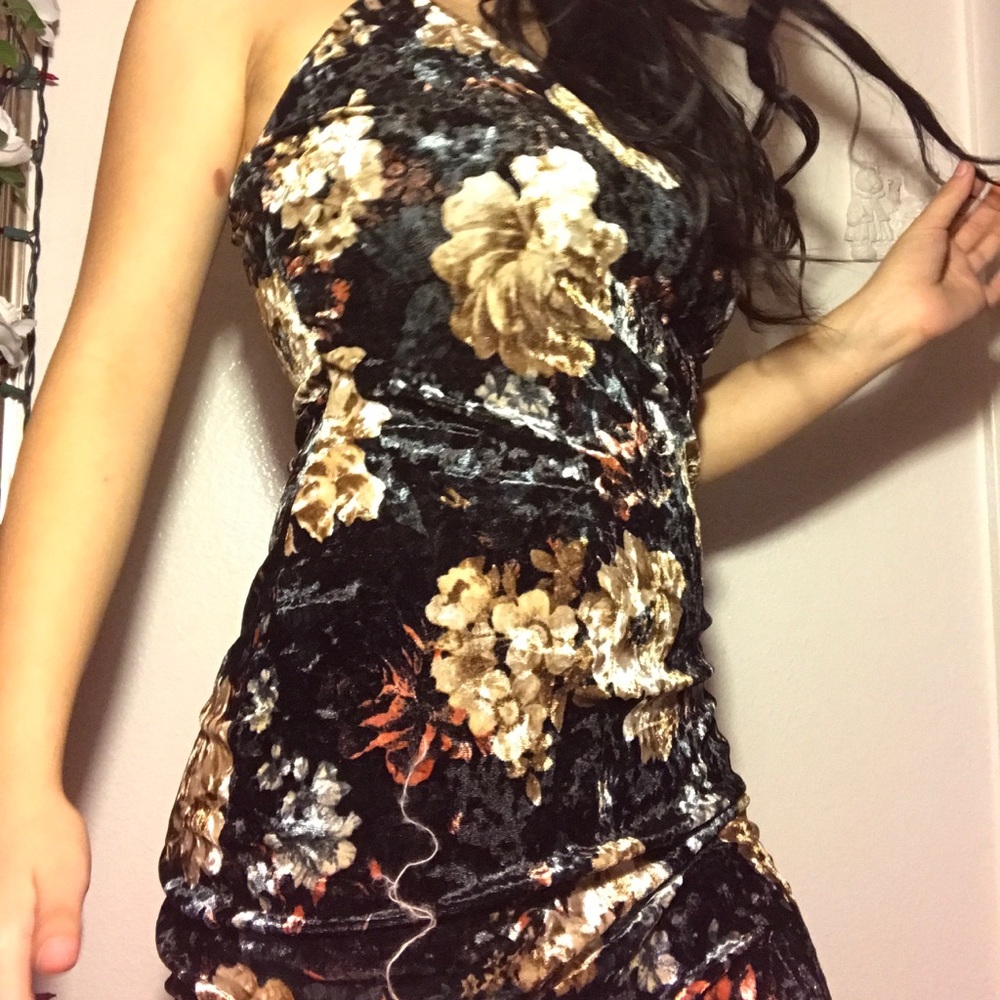 Silky floral dress
